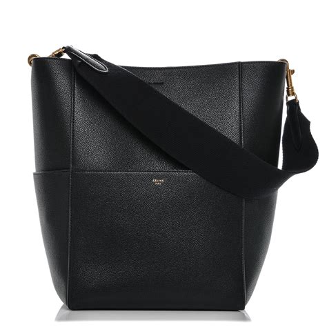 celine seau sangle bag black|seau sangle bag.